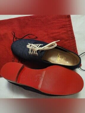 Christian Louboutin Denim Lace-Up Oxfords EU 35.5